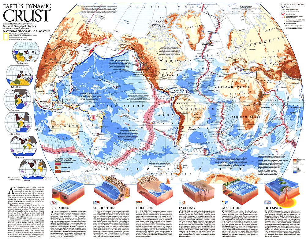 Earths Dynamic Crust Map