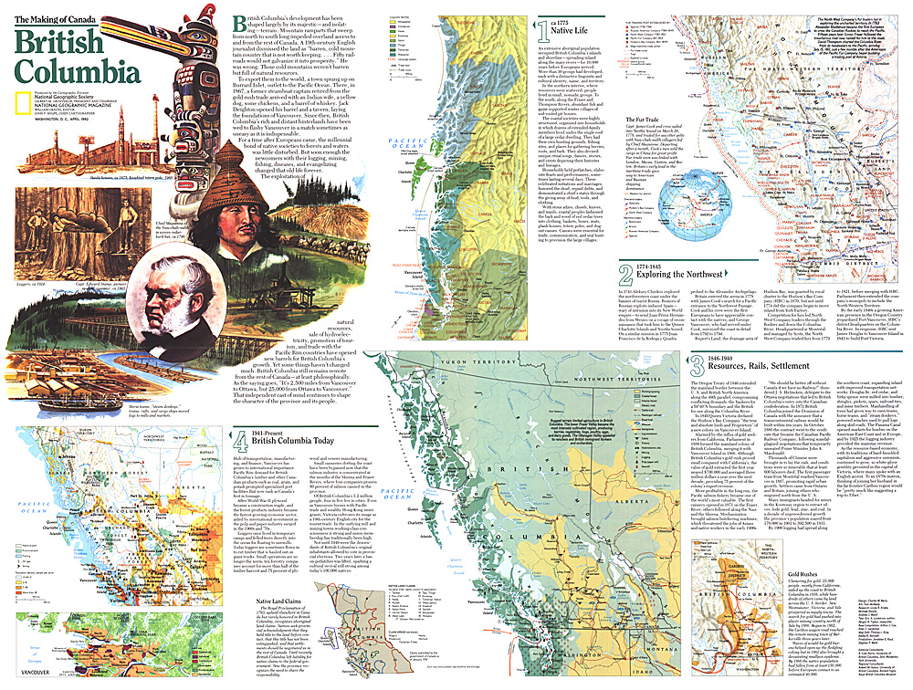 Tribal Map British Columbia Of The First Water: Canoes On The Move For