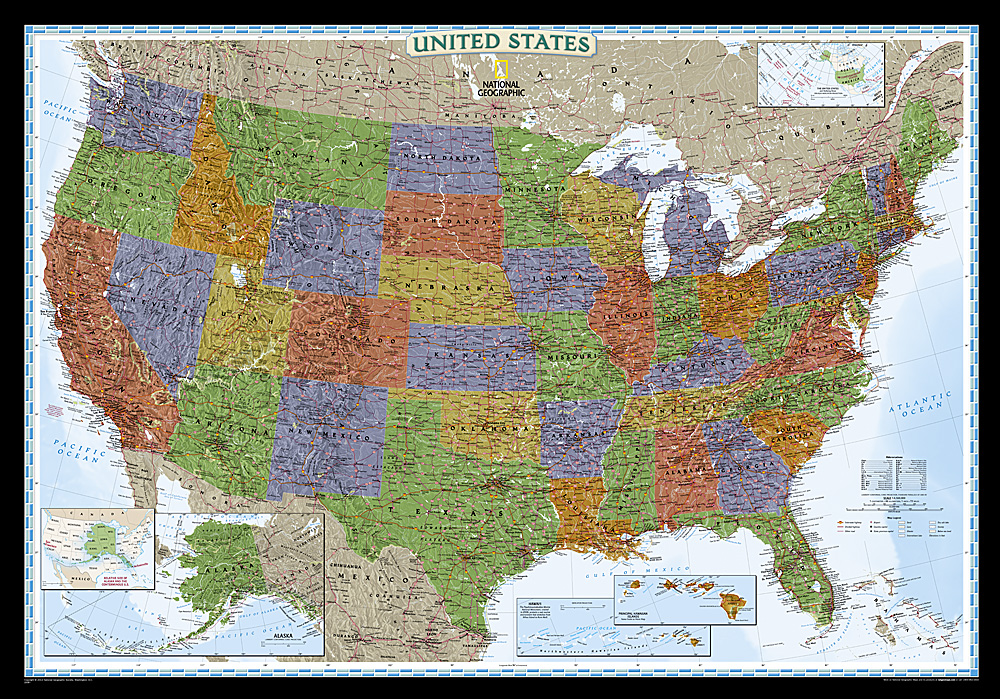 United States Decorator [Laminated] Map