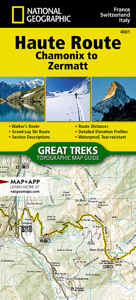 Haute Route Map [Chamonix to Zermatt]