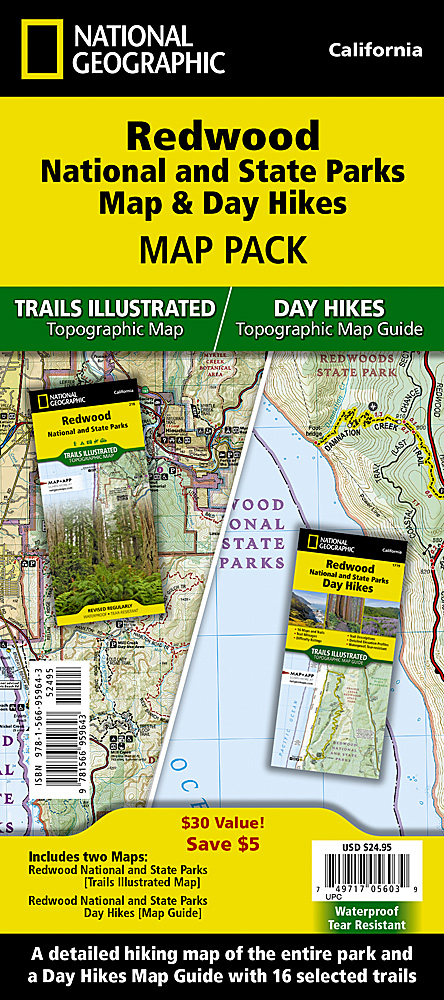 Redwood Day Hikes National and State Parks [Map Pack Bundle] - Main Image