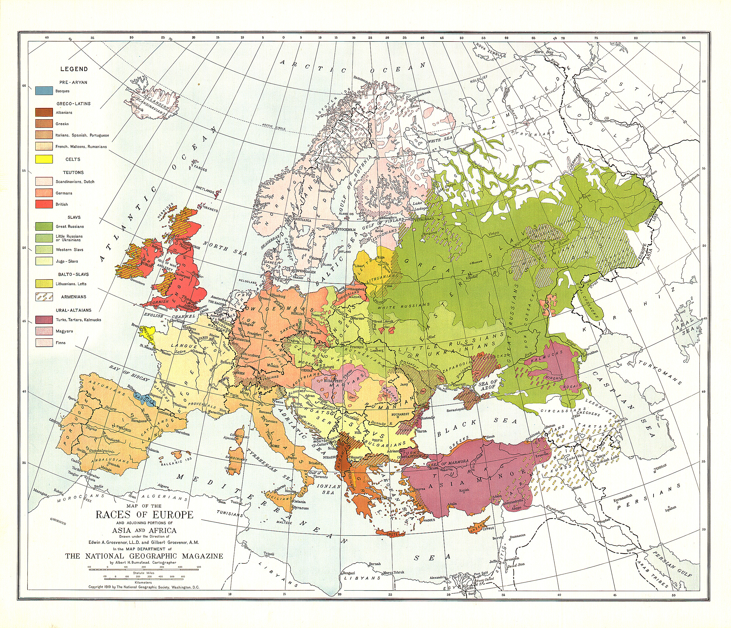 Races of Europe Map