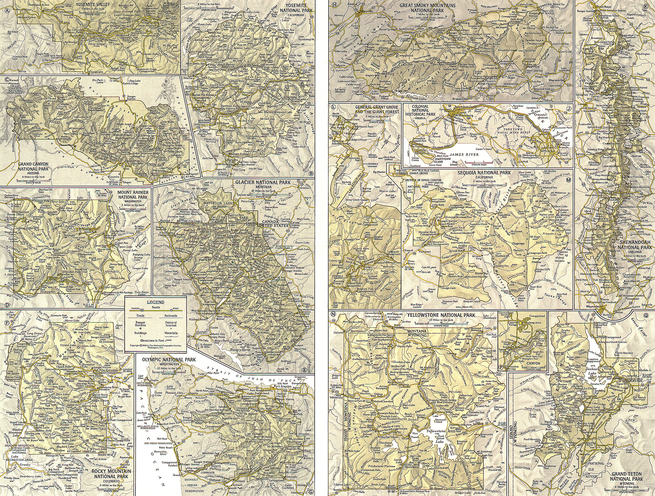 Nps Map With Inset National Parks Inset Maps