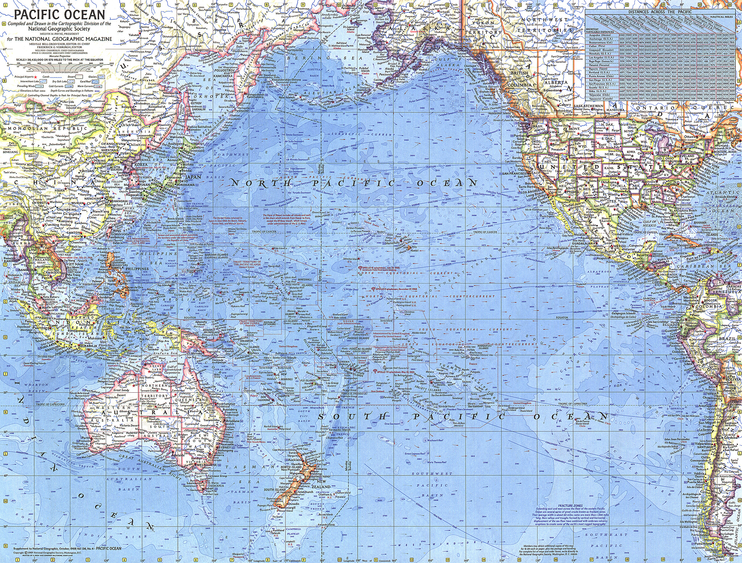 Pacific Ocean Map