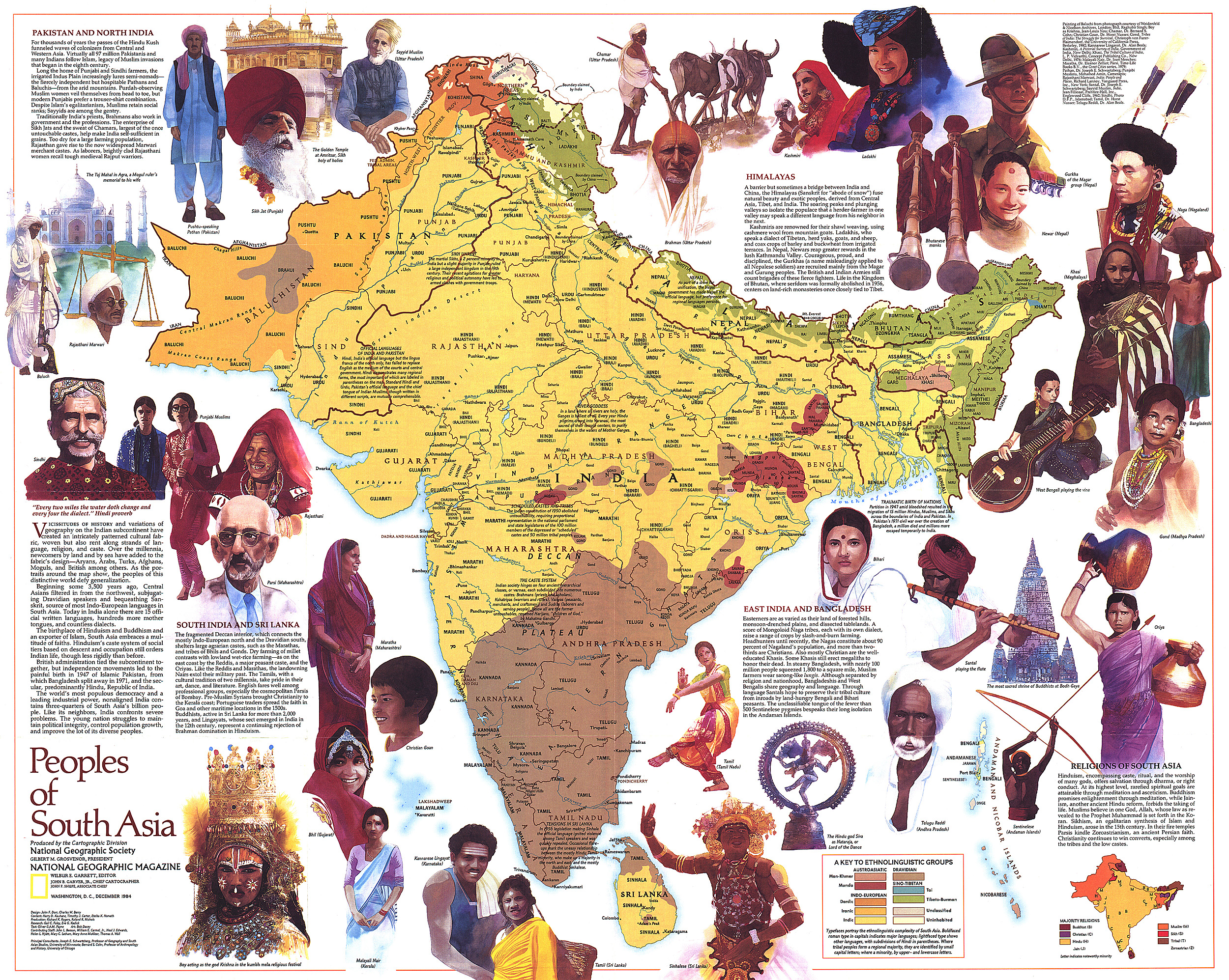 Peoples of South Asia Map