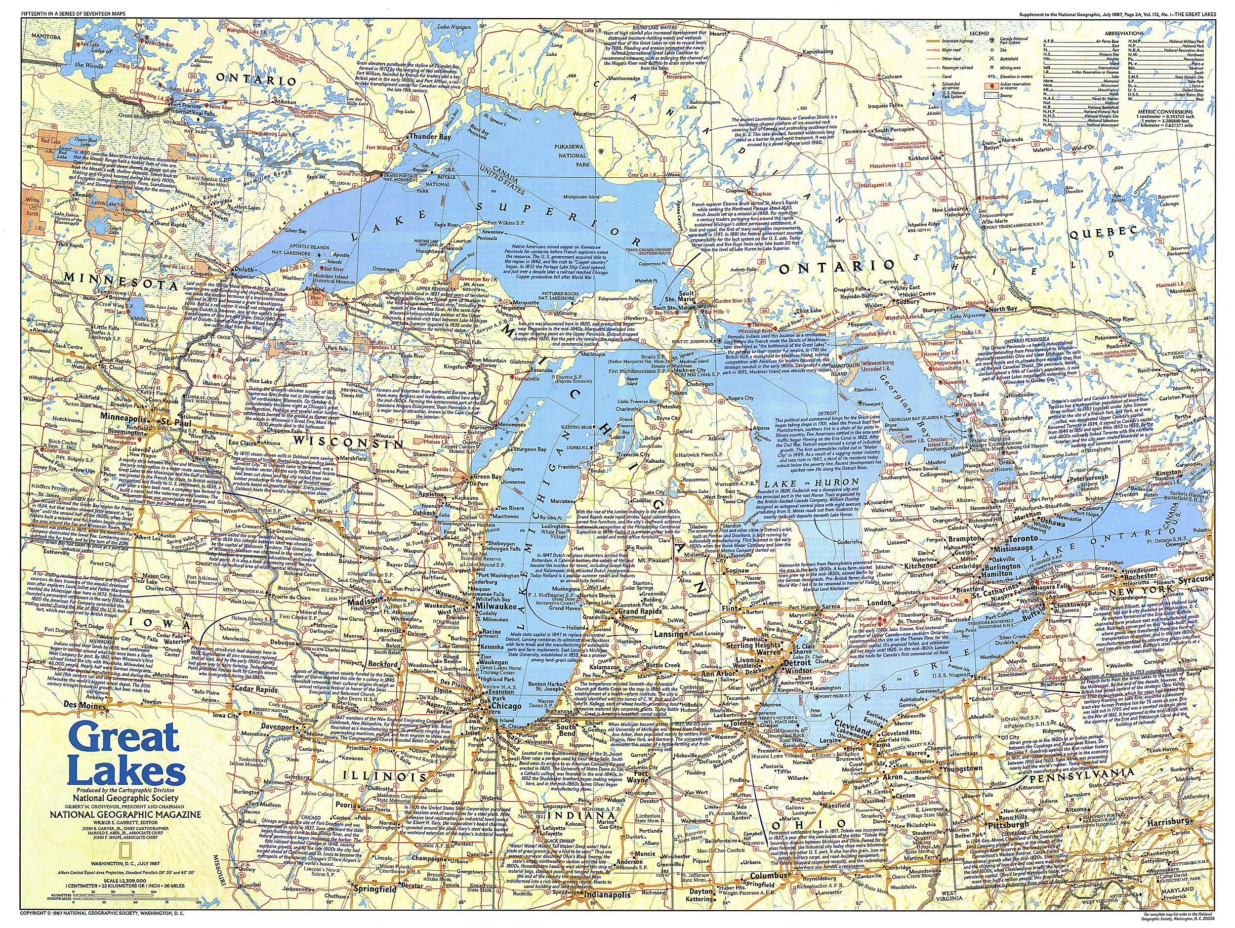 Great Lakes Map Side 1