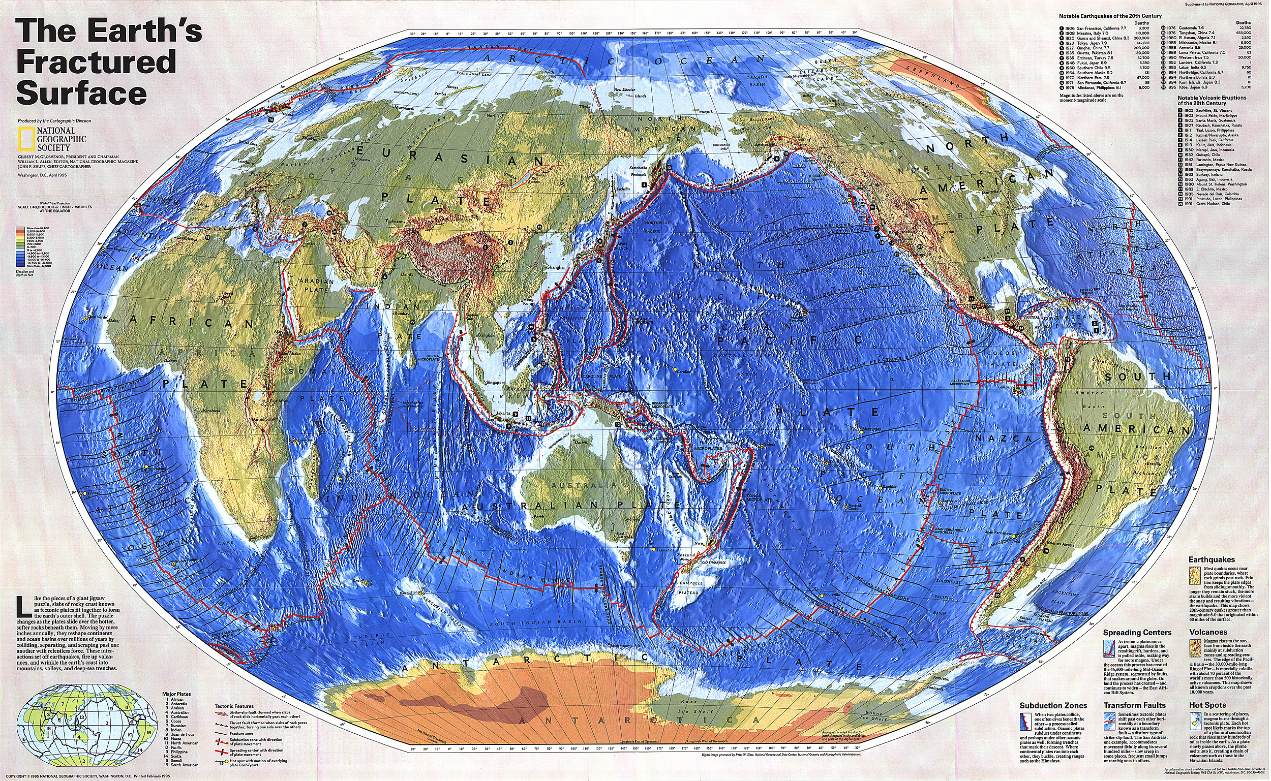 The Earths Fractured Surface Map