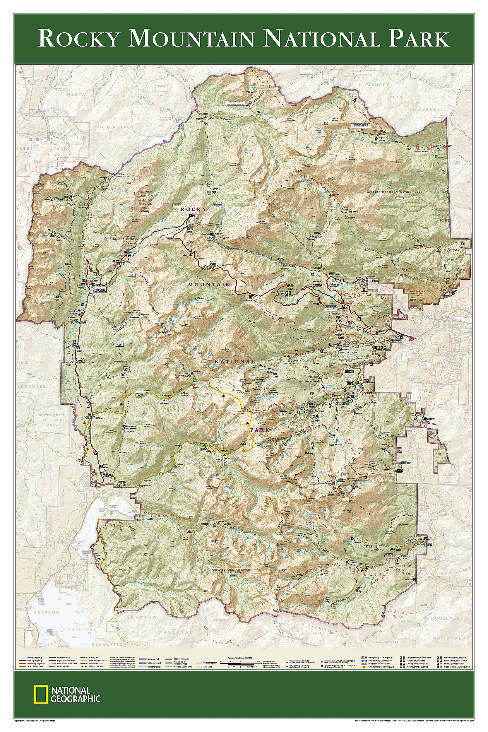 Rocky Mountain National Park Map