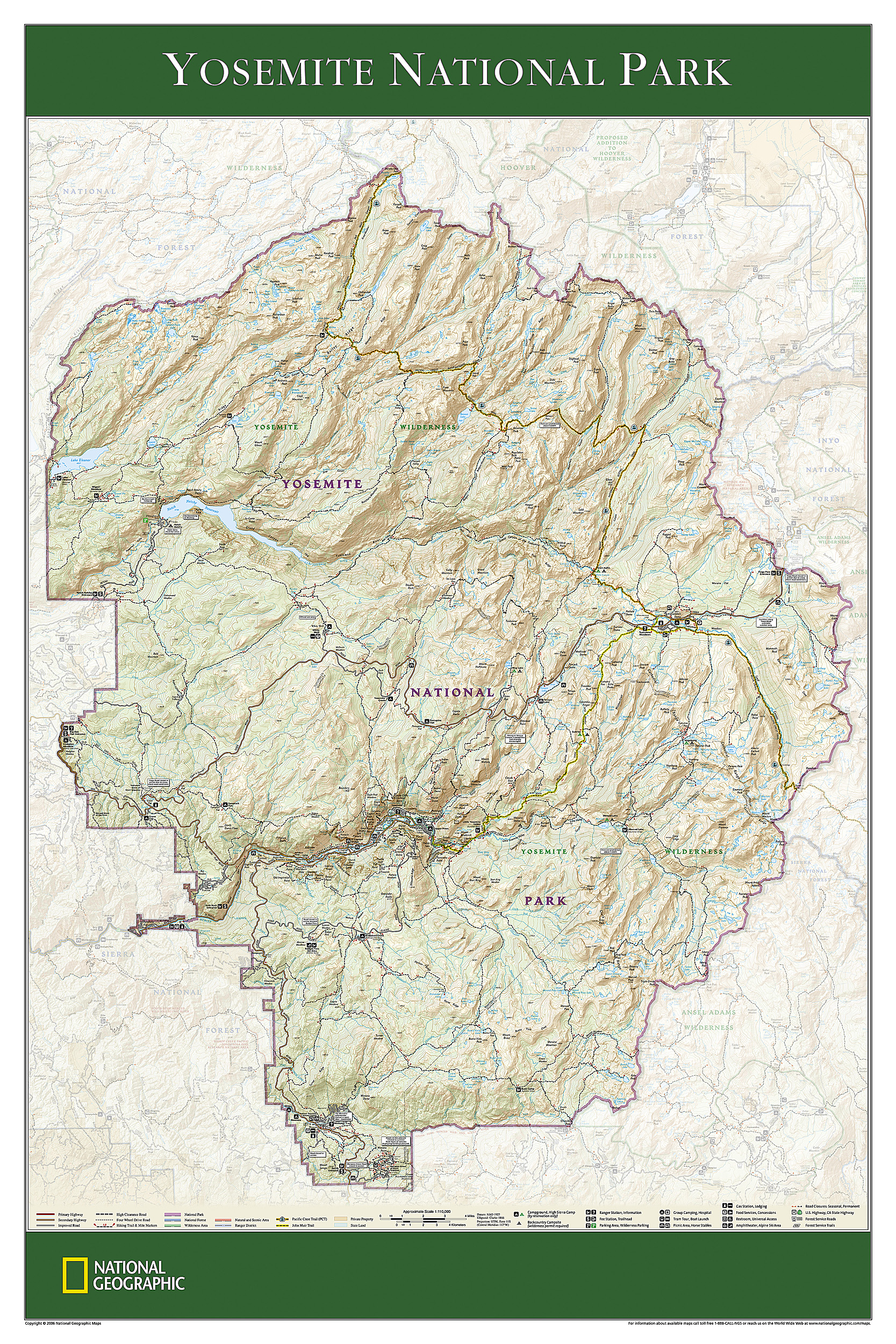 Yosemite National Park Map