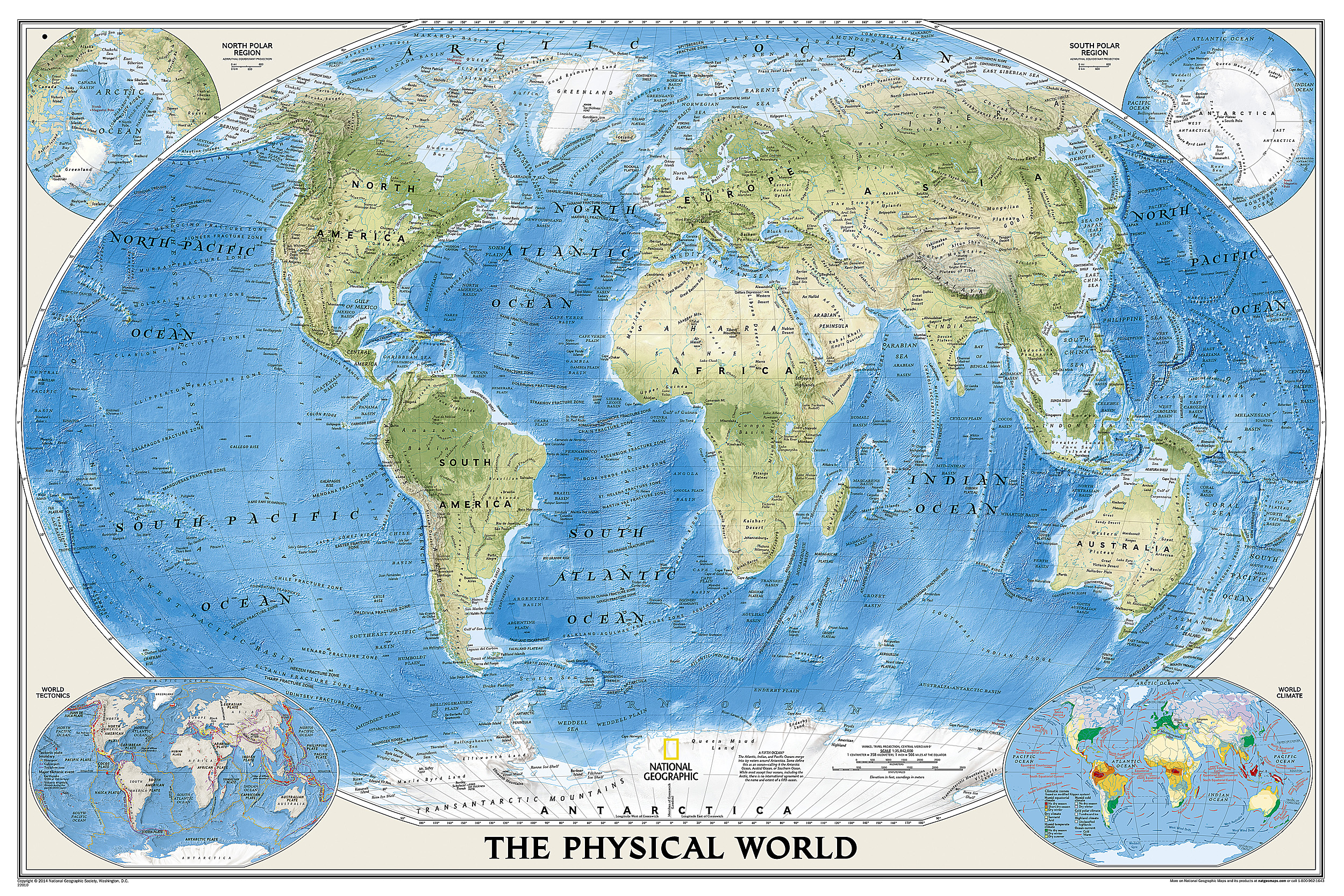 World Physical [Laminated] Map