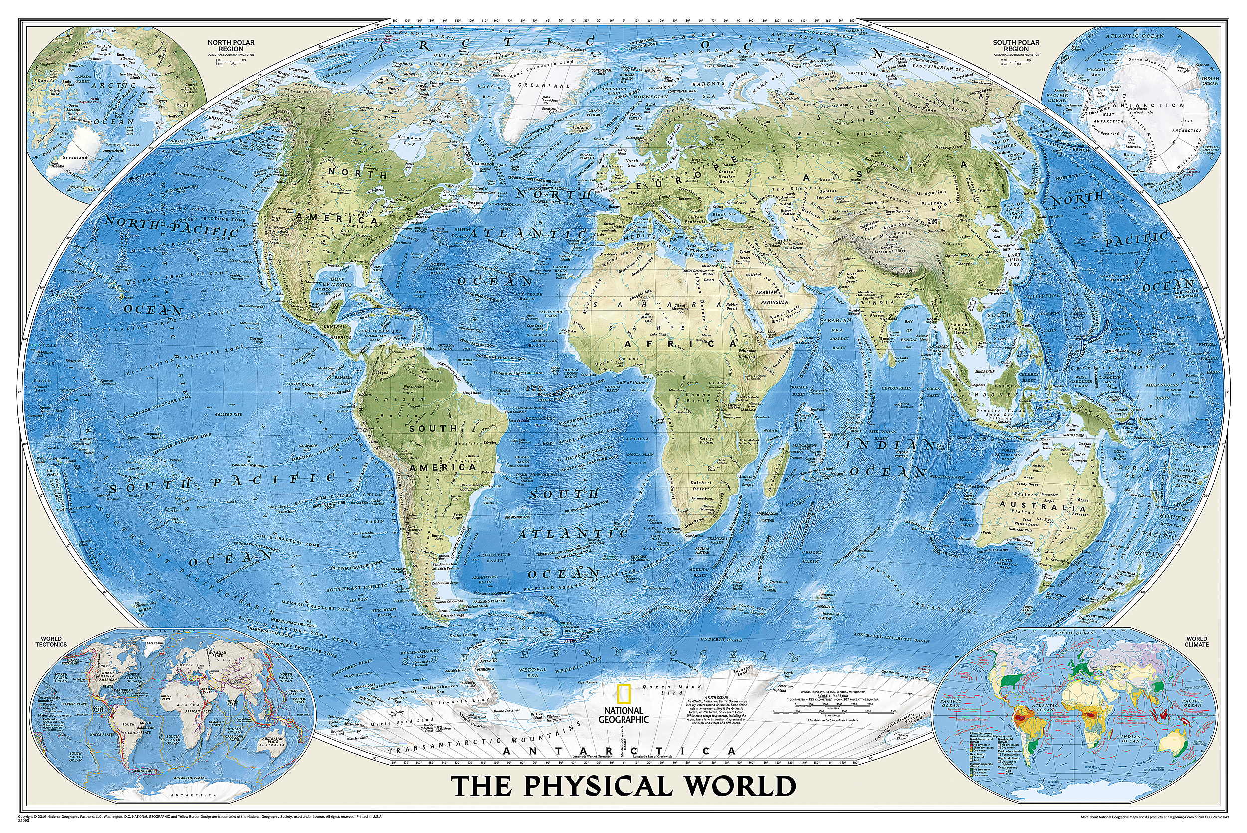 World Physical [Enlarged and Laminated] Map