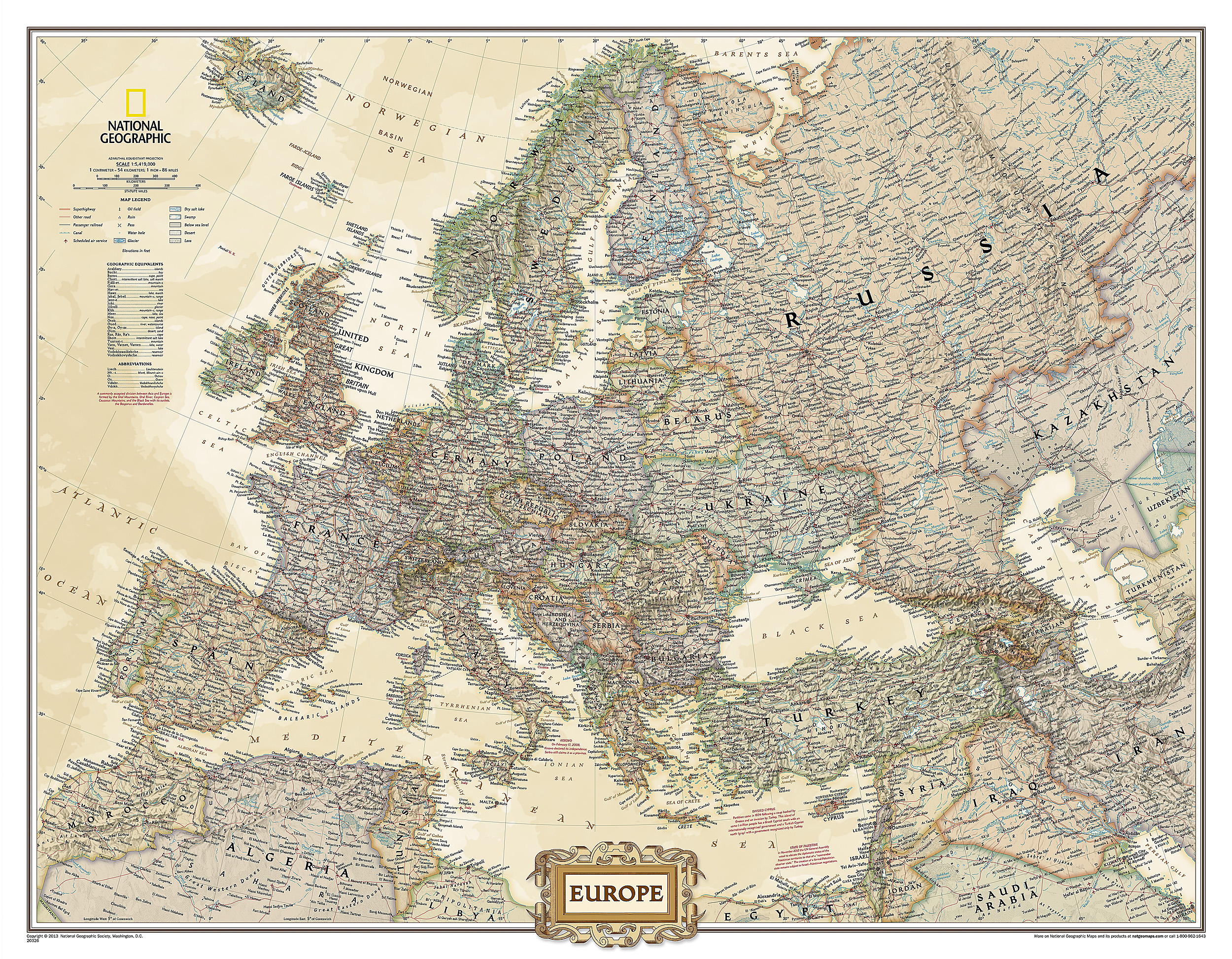 Europe Executive [Enlarged] Map