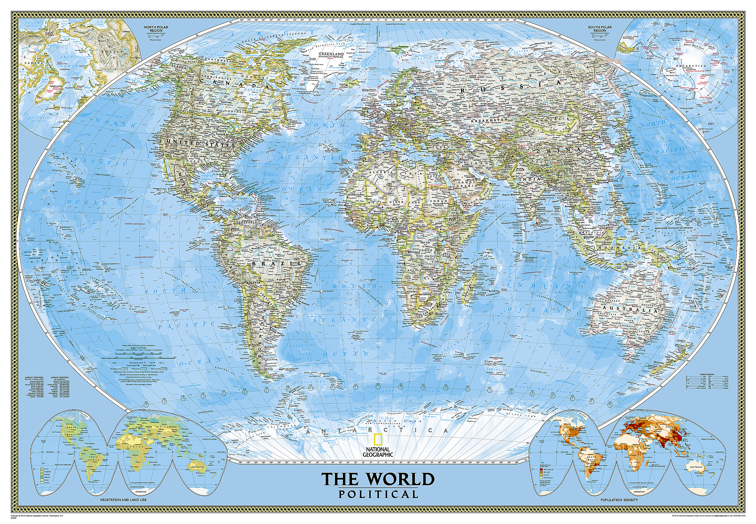 World Classic [Enlarged and Laminated] Map