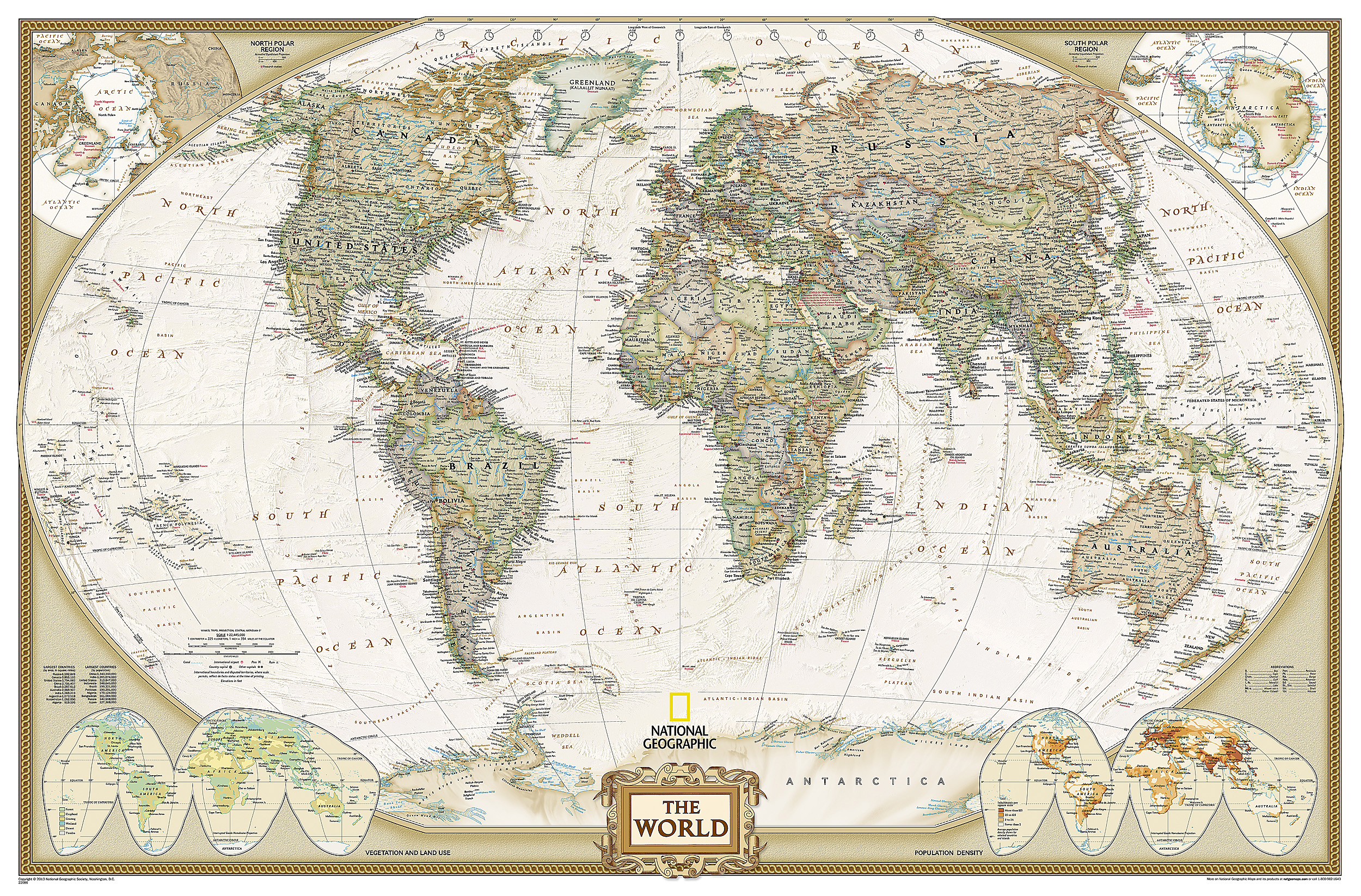 World Executive [Enlarged and Laminated] Map