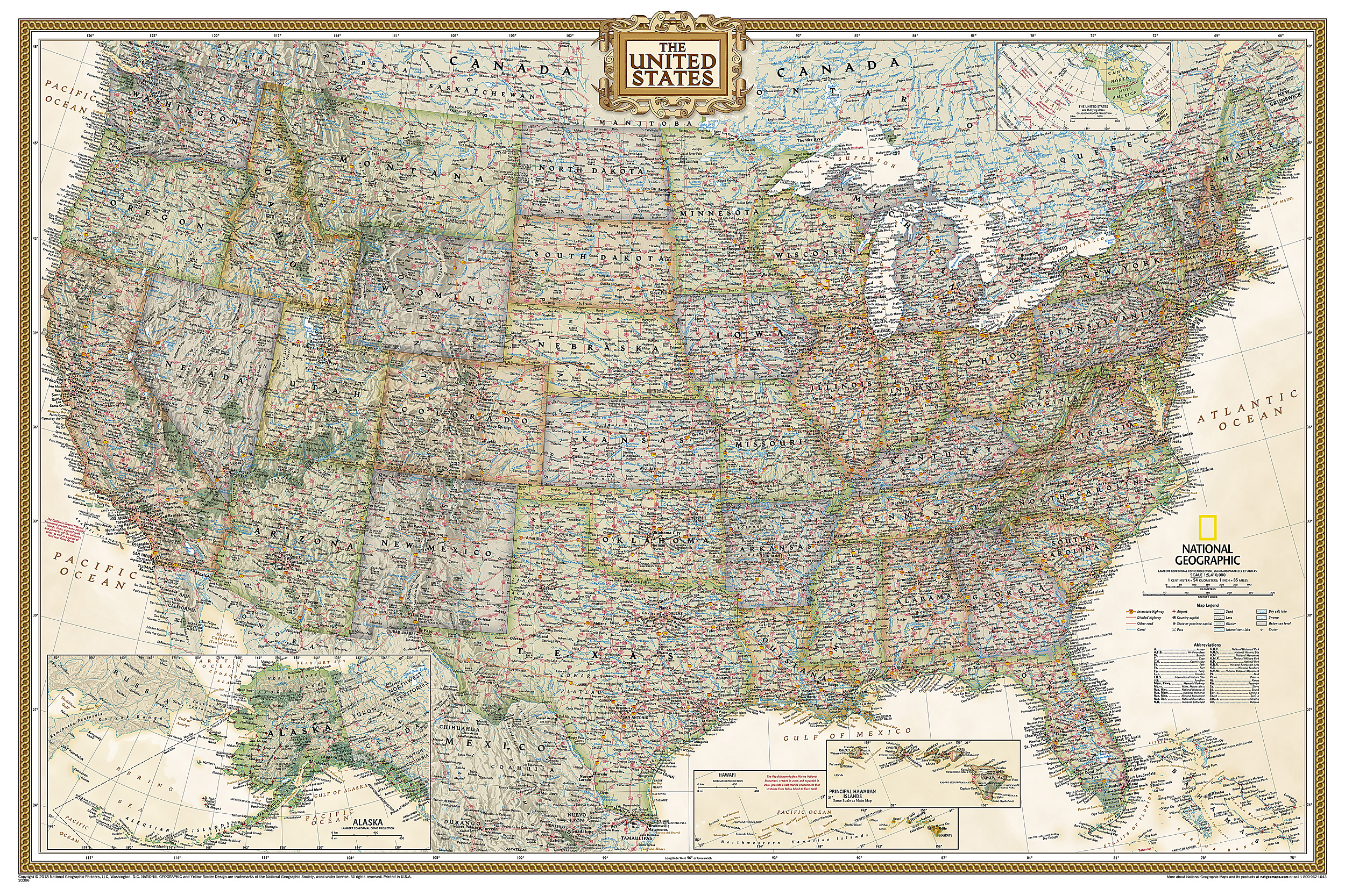 United States Executive [Poster Size] Map