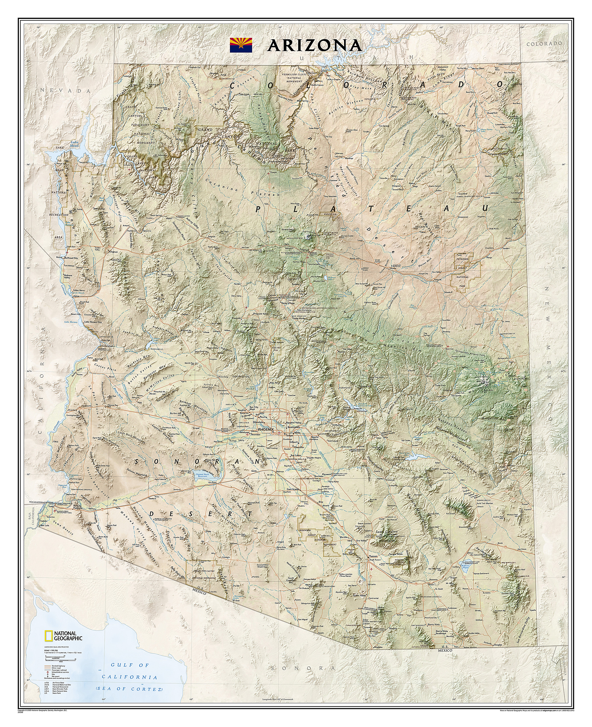 Arizona [Laminated] Map