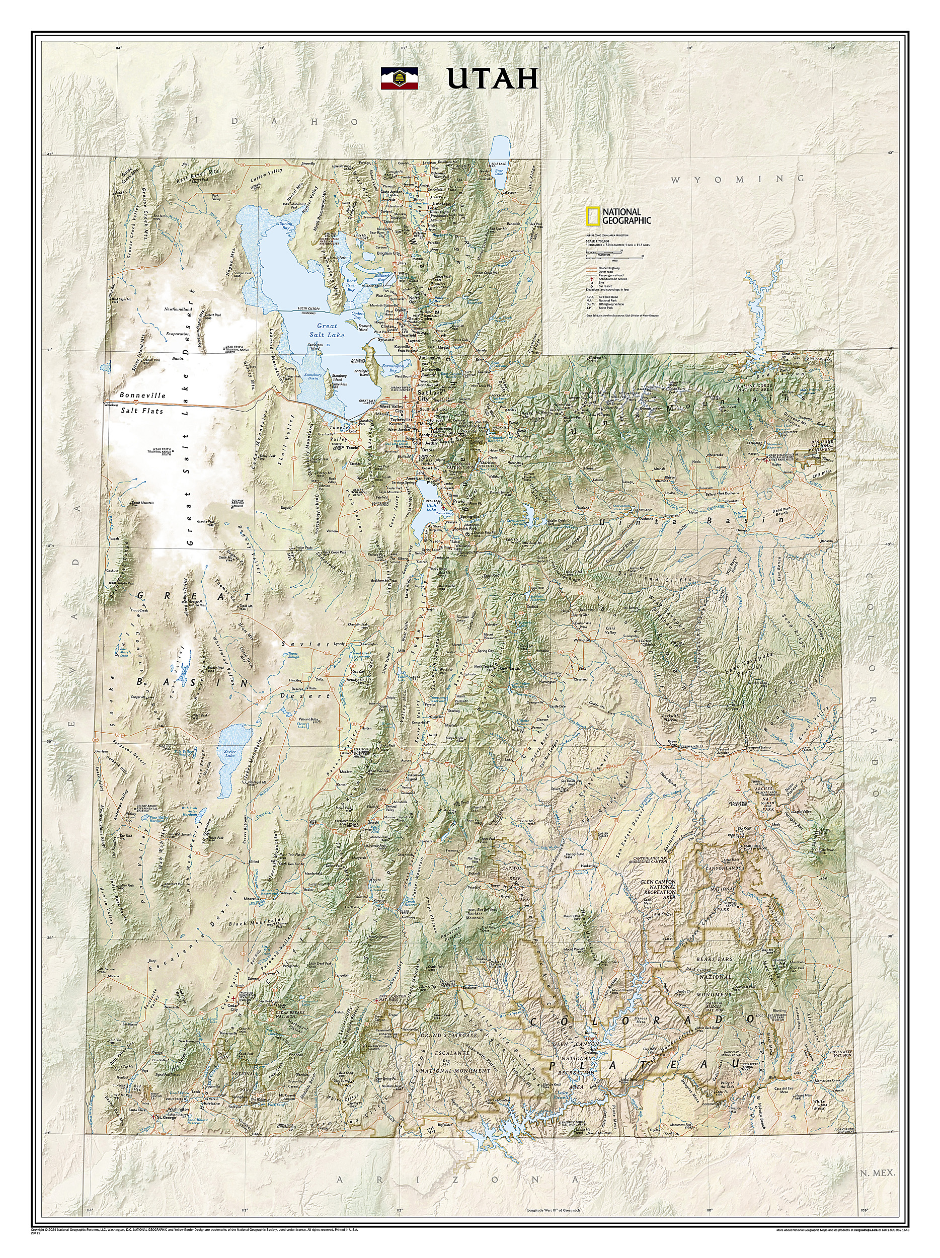 Utah [Tubed] Map