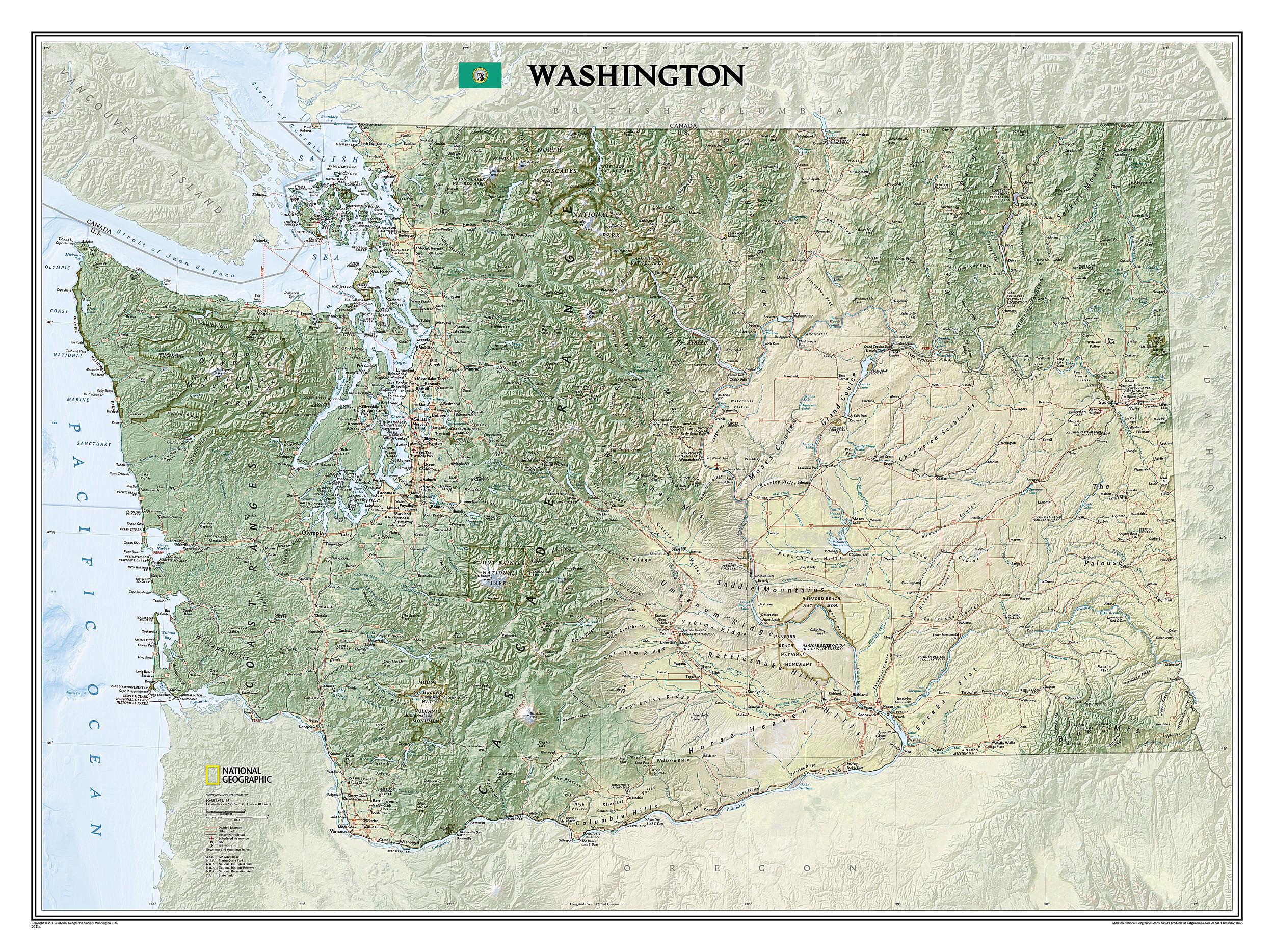 Washington [Laminated] Map