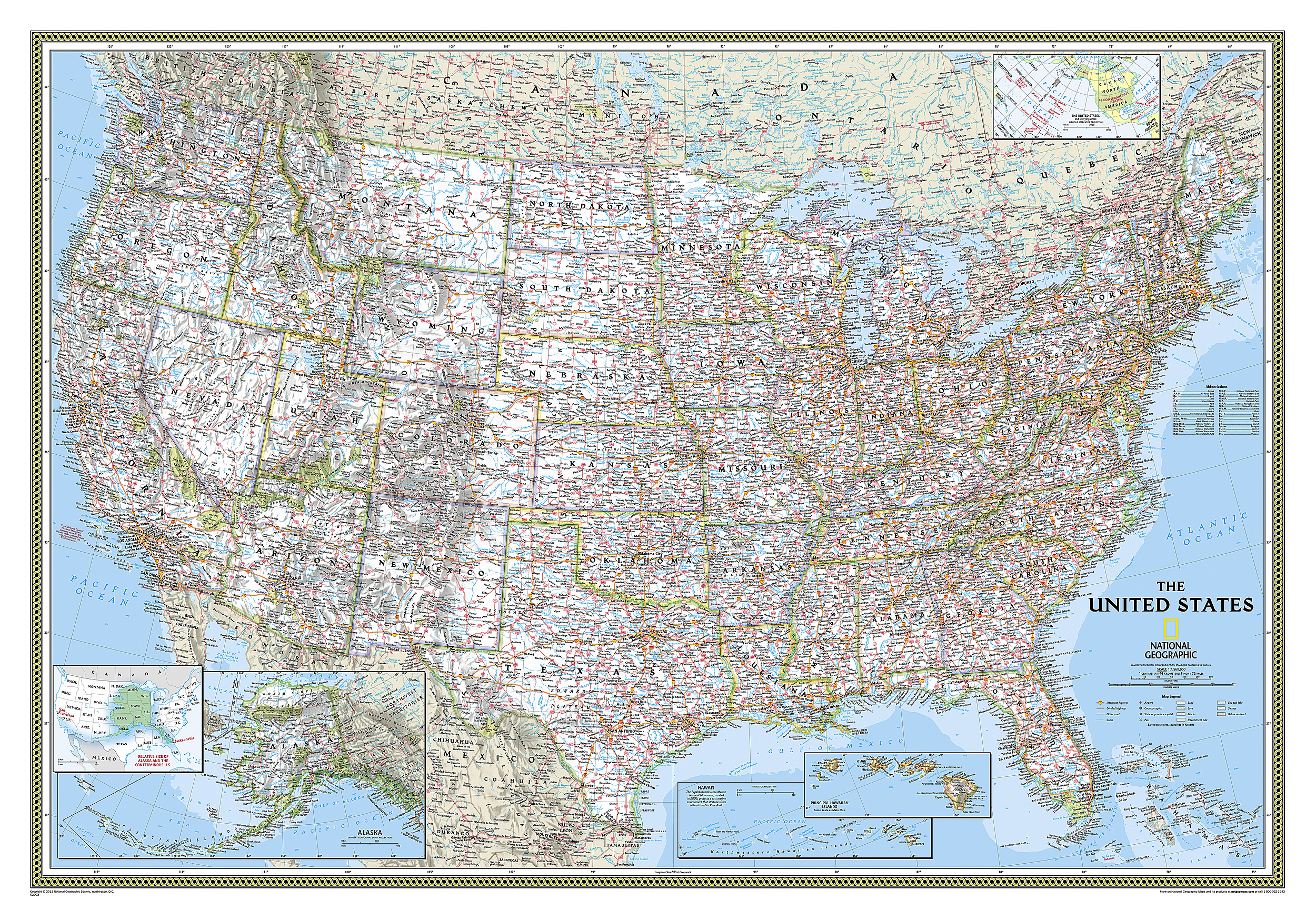 United States Classic [Tubed] Map