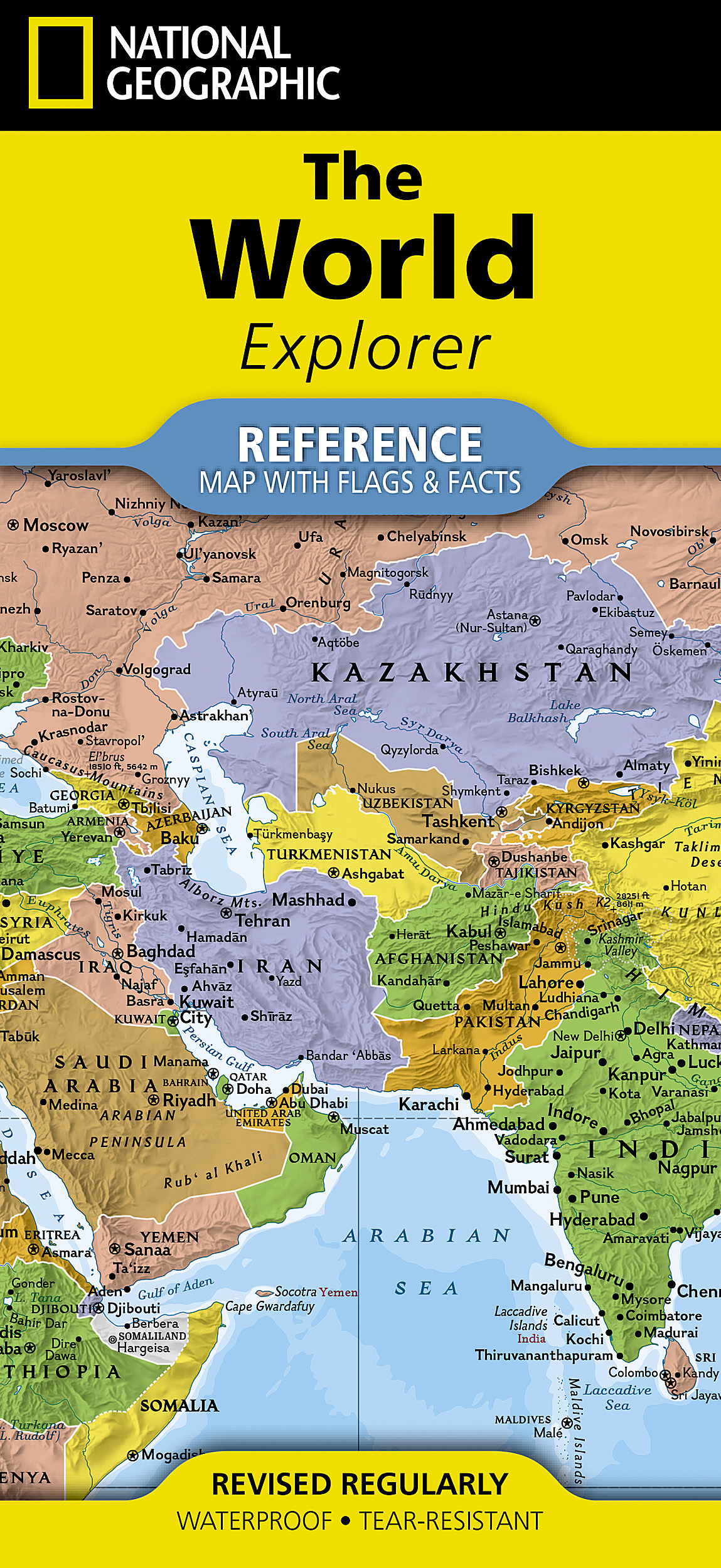 World Explorer with Flags & Facts Map [folded]