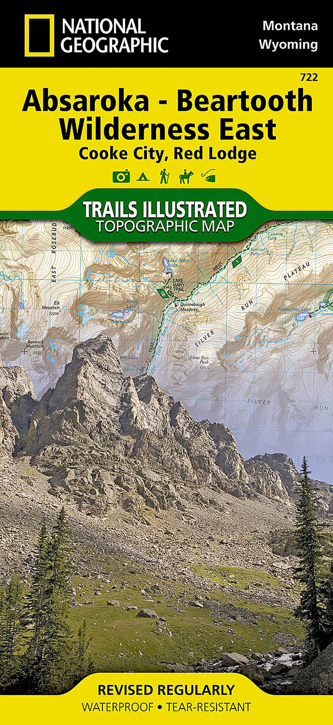 Absaroka-Beartooth Wilderness East [Cooke City, Red Lodge] Map