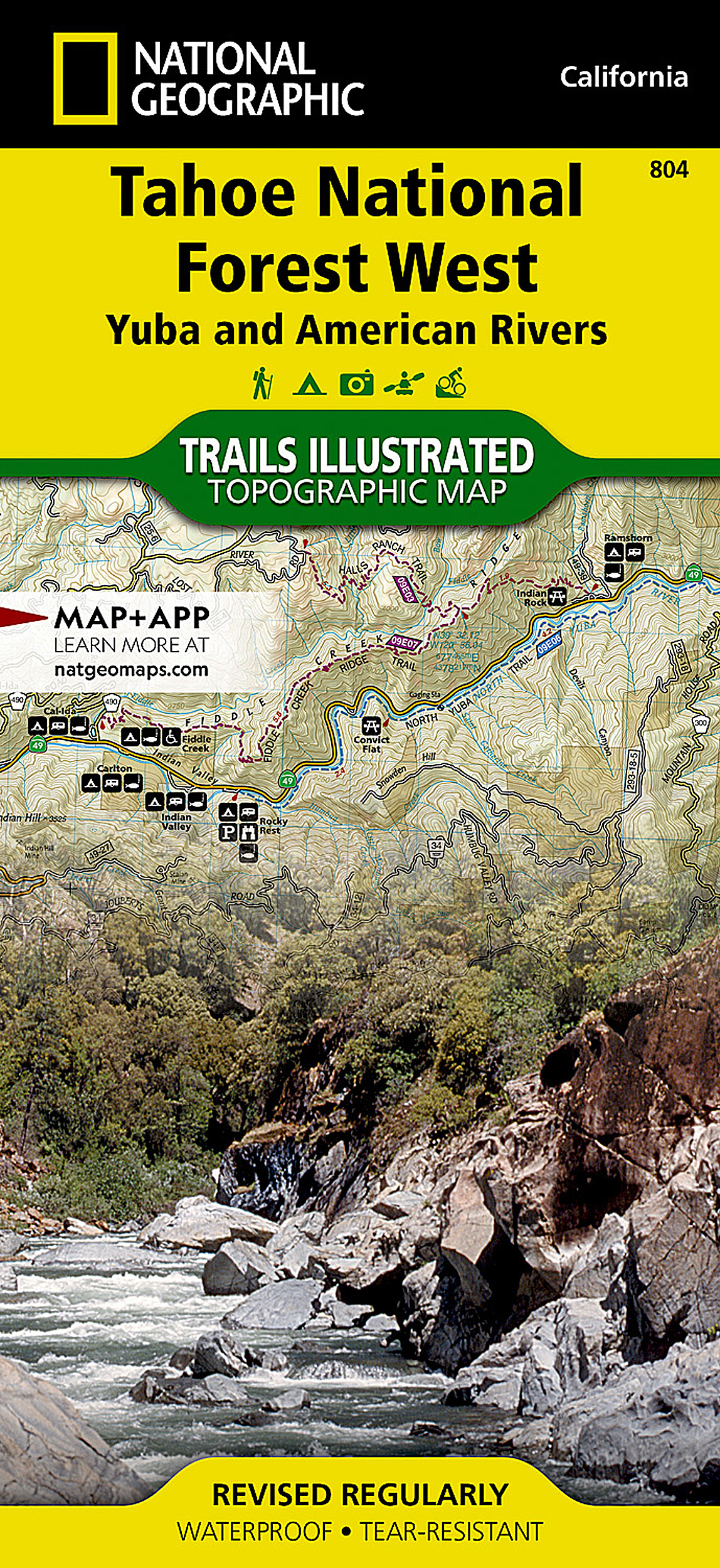 Tahoe National Forest West [Yuba and American Rivers] Map